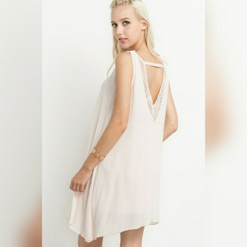 🌿IVORY MESH DETAIL DRESS🌿 - Picture 2 of 6